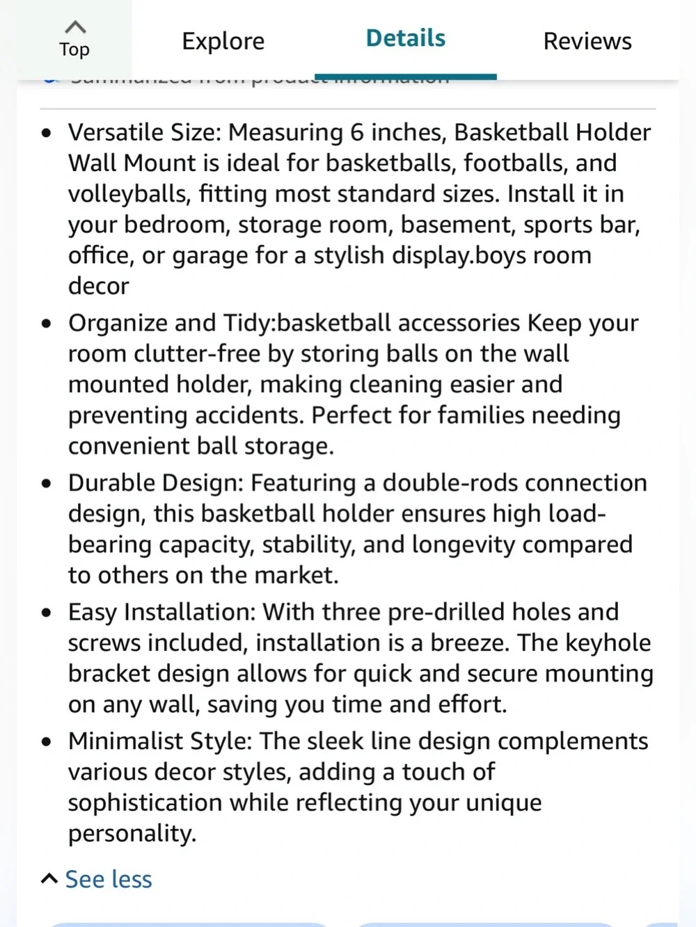 3 PACK — METAL WALL MOUNTING SPORTS-BALL DISPLAY STANDS